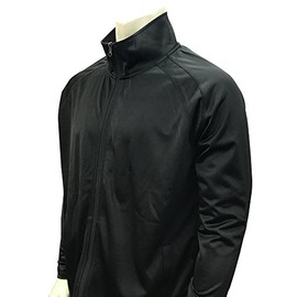 Smitty Men's Official's Basketball Zip Front Jacket (Black, Large)