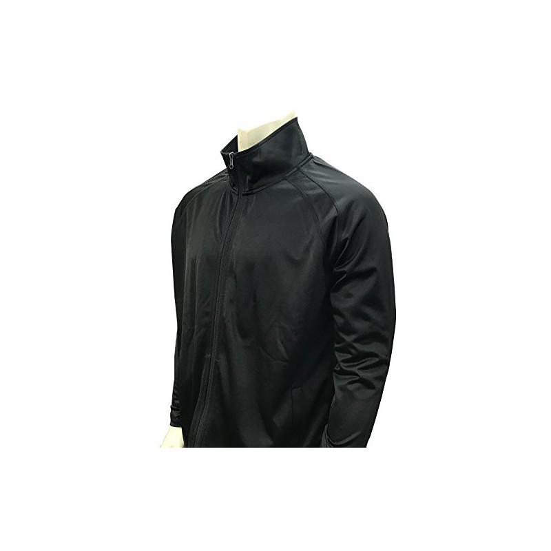Smitty Men's Official's Basketball Zip Front Jacket (Black, Large)