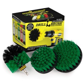 Drillbrush de Tres Piezas de Energía Media Scrub Sistema de Cepillo para el Fregadero, encimeras, hornos, Estufas y Muchas Aplicaciones de Limpieza de Cocina Más