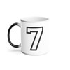 Thermoreagierende Tasse Magische Tasse – Trikot Nummer 7 Schwarz und
