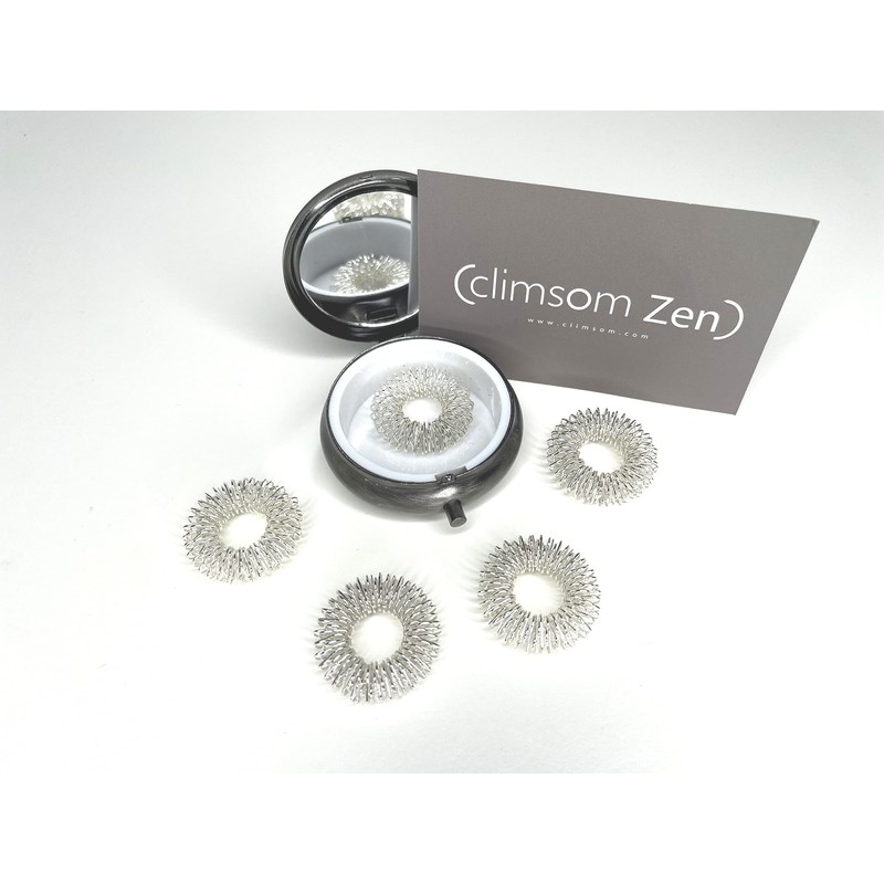 CLIMSOM Zen - 5 Acupressure Rings with Premium Set, Finger