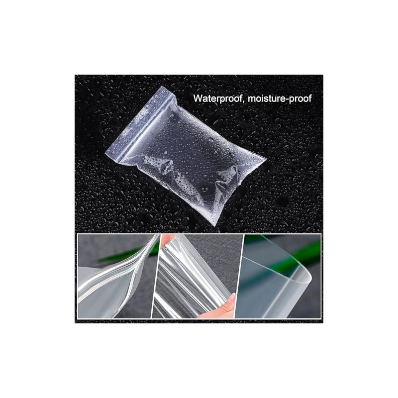 Grip Seal Polythene Zip Lock Bags, 50mm x 50mm, Clear,