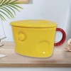 Ceramic Mug Cute Cheese Shape Fashionable Multifunctional Tea Cup with