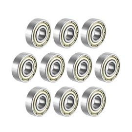 sourcing map Pack of 10 Deep Groove Ball Bearings 695Z Double Shield 5 mm x 13 mm x 4 mm Ball Bearings Carbon Steel