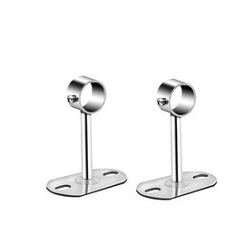 Stainless Steel Closet Pole Sockets, Dia. 25mm Height 200mm Wardrobe Pipe Holder Hanger, Closet Rod End Supports, 2 Pcs