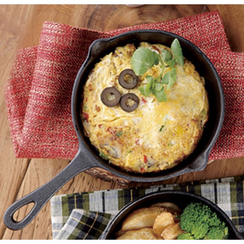 Cast Iron Skillet, IH Compatible, Diameter Approximately 5.9 inches (15