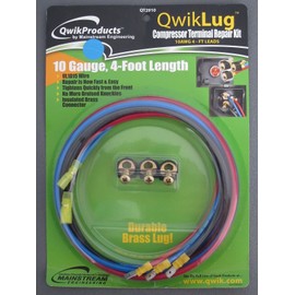 QwikLug QT2910 3 Terminal Repair Kit 10AWG 4FT LEADS W/SPADE 10 GAUGE