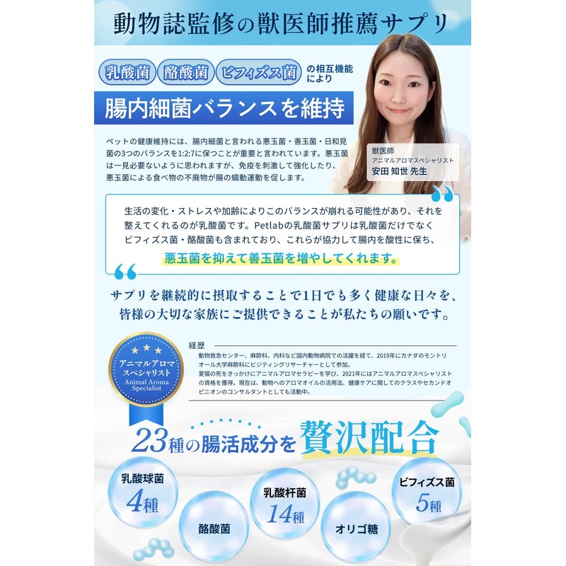 Veterinarian Recommended, Contains 7.2 billion Lactobacillus Supplements for Dogs and