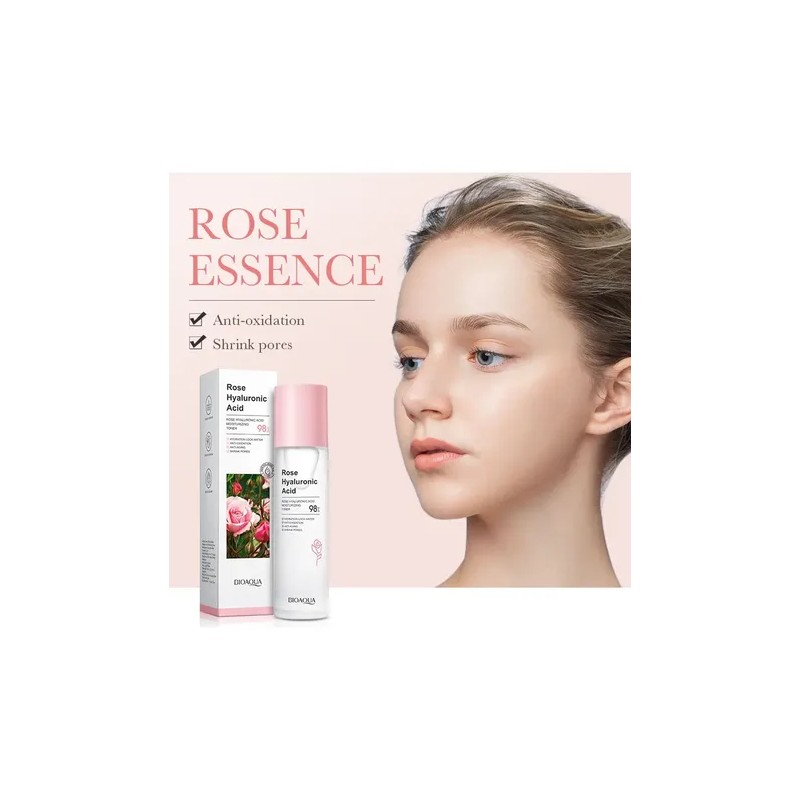 Tónico Facial, Esencia Rosas+acido Hialurónico, Hidratante