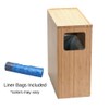 Bamboo Slim Trash Can with Lid, Waste Basket for Bathroom,