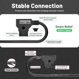 Alvin's Cables D-Tap to DC 2.1 mm Coiled Cable for Blackmagic Design Video Assist, Atomos Shogun, SmallHD 702 Monitor