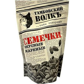 Tambov Wolf Unsalted Black Sunflower Seeds 230g (Pack of 2)