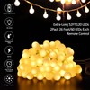 Battery Operated LED Globe String Lights, 2-Pack Total 52FT 120LEDs