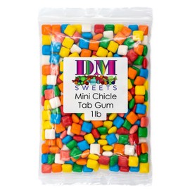 Chiclets Gum Mini Size- 1 Lb of Assorted Rainbow Colored Flavored Chewing Bubble Gum