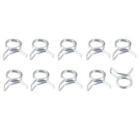 METALLIXITY 20pcs Spring Hose Clamps (12mm) Double Wire Spring Steel Clips - For Outside Diameter 12.5mm-13.5mm Home Garden Hose Tube Fixing