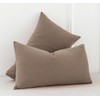 MooMee Bedding Pillowcases Pack of 2 100% Washed Cotton Linen