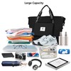 Large Foldable Travel Duffle Tote Bag with Shoes Compartment, Packable