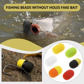EMSea Pack of 40 Fishing Lures for Carp 12 mm x 8 mm Fishing Beads Foam Bait Soft Hair Rig Bait Artificial Ball Beads Feeder Artificial Carp Bait Mixed Colours