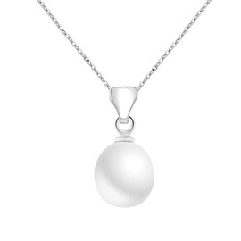 Necklace made of 925 silver with pearl pendant, Sterling Silver, Pearl