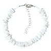 BlueRica Puka Chip Shell Anklet (Solid Color) 10" (White)