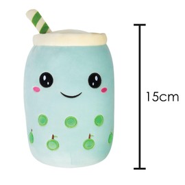 VFM - Boba Tea Soft Toy White Bubble Tea Plush Pillow, Cute Soft Stuffed Toy Plush Toy Cute Stuffed Plushie, Gifts for Birthday, Valentine's Day Christmas- 1 X Apple 15cm
