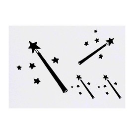 4 x 'Magic Wand' Temporary Tattoos - Water Resistant, Skin-Safe, Non-Toxic Transfers, Mixed Sizes (TO00004060)
