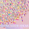 Tinkrstuff 16000Pcs Resin Jelly Rhinestones for Crafting, Transparent AB Flatback