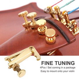 Violin Tuners Adjuster, Alloy Violin Tuners Fine Adjuster for 4/4 3/4 Violin Tool, Violin Strings Fine Tuner Musical Instrument Accessories