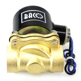 BACOENG Brass Electric Solenoid Valve 1/2" AC110V (NPT, Normally Closed)