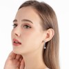 Cube Austrian Crystal Drop Long Dangle Earrings for Women 925