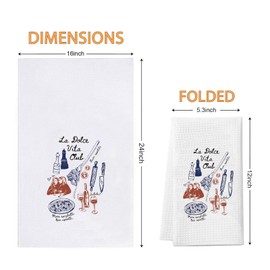 WCGXKO Italy Gift La Dolce Vita Club Dish Towel Italian Kitchen Towel Italy Lover Travel Gift Italy Summer Trip (La Dolce Towel CA)