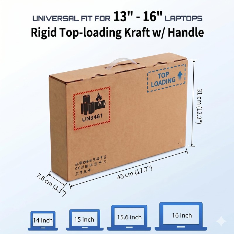 Laptop Shipping Box for 13-16 Inch Notebook with 3 Inflatable