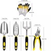 Garden Tools Set with Pruning Shears/Hand Trowel/Transplanter/Hand Rake/Gardening Gloves 5