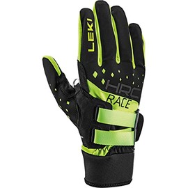 LEKI HRC Race Shark Gloves, Black/Neon Yellow, EU 9.5