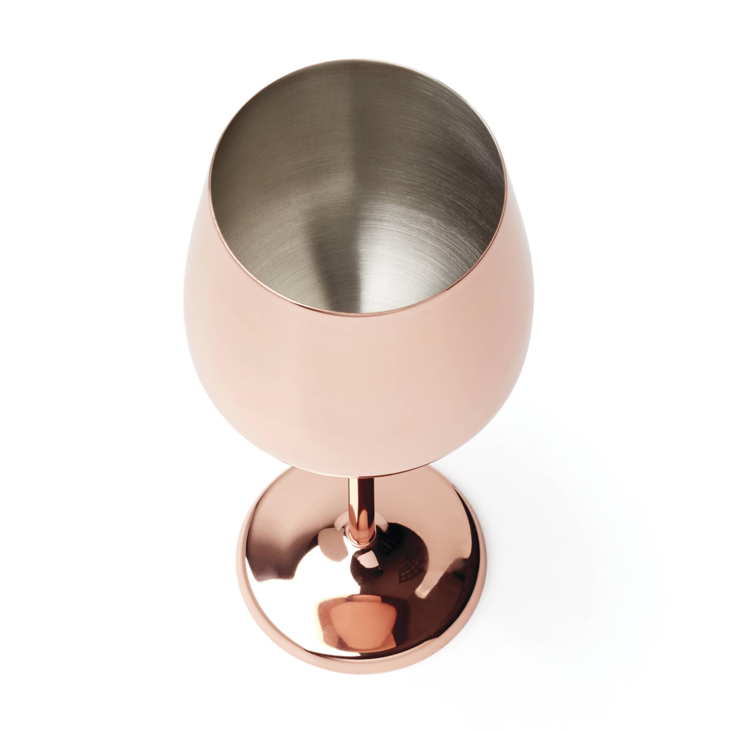 Cambridge Silversmiths 4 Piece Set of 18 oz Copper All Purpose Single Wall Wine Glasses - Thumbnail 3