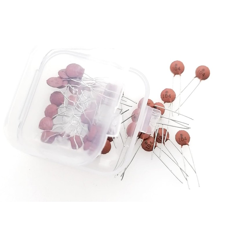 20pcs. of 104 Ceramic Capacitor 0.1uF 100nF Low Voltage DIP