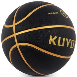 KUYOTQ Kids Toddler Size 4 Basketball - 25.5 Inch Thickened Rubber Soft Touch Mosaic Basketball for Boys & Girls (Deflated)