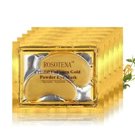 15 Pairs New Crystal 24K Gold Powder Gel Collagen Eye Mask Masks Sheet Patch, Anti Aging,Dark Circles and Puffiness,Anti Wrinkle,Moisturising,Whitening,Remove Blemishes and Blackheads by ROSOTENA