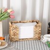 BSTKEY Natural Water Hyacinth Paper Towel Holder, Hand Woven Folded