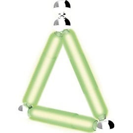 Supermag Magnetic Toy Glowstix Steel Green/Yellow Pack of 7