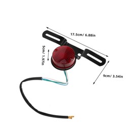 UKCOCO Motorcycle LED Rear Brake Tail Light Retro Style Replacement Lamp for Enhanced Visibility and Easy Installation for Vintage Vehicles and Custom Modifications