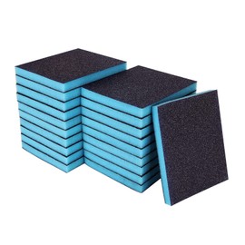 MIVIDE 20 Pack Sanding Sponges 120 Grits, Sponge Sanding Blocks Wet and Dry Dual-use, Reusable Sanding Blocks for Wood, Metal, Plastic, polishing, Cleaning, DIY