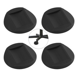 Pack of 4 Furniture Coasters, Roller Coasters, Rubber Non-Slip Mat, Rubber Non-Slip Floor Protection, for All Floors and Wheels of Furniture, Sofas, Bed, No Slip Chair, Leg Floor Protection (Black)