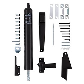 Wright Products Lanai Corrosion Resistant Screen Door Hardware Kit – Pneumatic Closer with Push-Button Latch, No Lock Out, Hold-Open Washer (Transitional, Bronze)