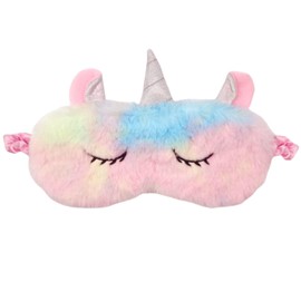 Eye Mask for Sleeping, Cute Unicorn Animal Soft Fluffy Plush Sleep Mask Novelty Funny Blindfold Breathable Eyeshade Cartoon Eye Cover for Kids Girls and Adult Night Nap Travel Meditation A7DWMRYZ