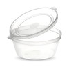 Somwell - 100pcs x 2oz Clear Round Hinged Pots With