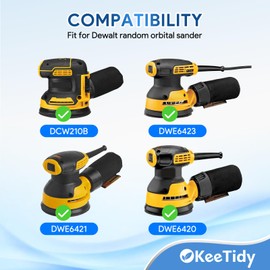 Keetidy Sander Pad for DeWalt DWE6421 6421K DWE6423 6423K DCW210B Random Orbital Sander 4 Screw Holes Sanding, 5" 8 Hole Hook and Loop Replacement Orbital Sander Pad, Replace Part# DWE64233 & N329079