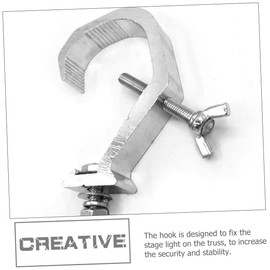 MILISTEN Stage Light Clamp Hooks 6 Pieces Stage Light DJ Light Stand Metal S Clamps Heavy Duty Clamp Metal Light Clamps Lamp Truss Clamps Light Metal Light Camp Stage Light Clamp