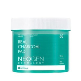 Neogen 네오젠 리얼 챠콜 토너 패드 모공 각질 필링 60매 Neogen Real Charcoal Toner Pad Pore & Blackhead Remover 60 Sheets