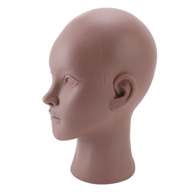 Female Bald Head Mannequin PVC Soft Rubber Human Skin Texture